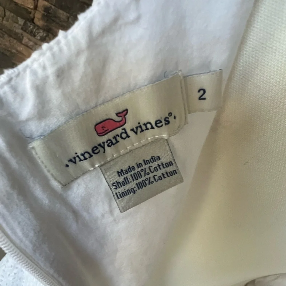 Vineyard Vines Elegant White Lace Mini Dress - Picture 3 of 8